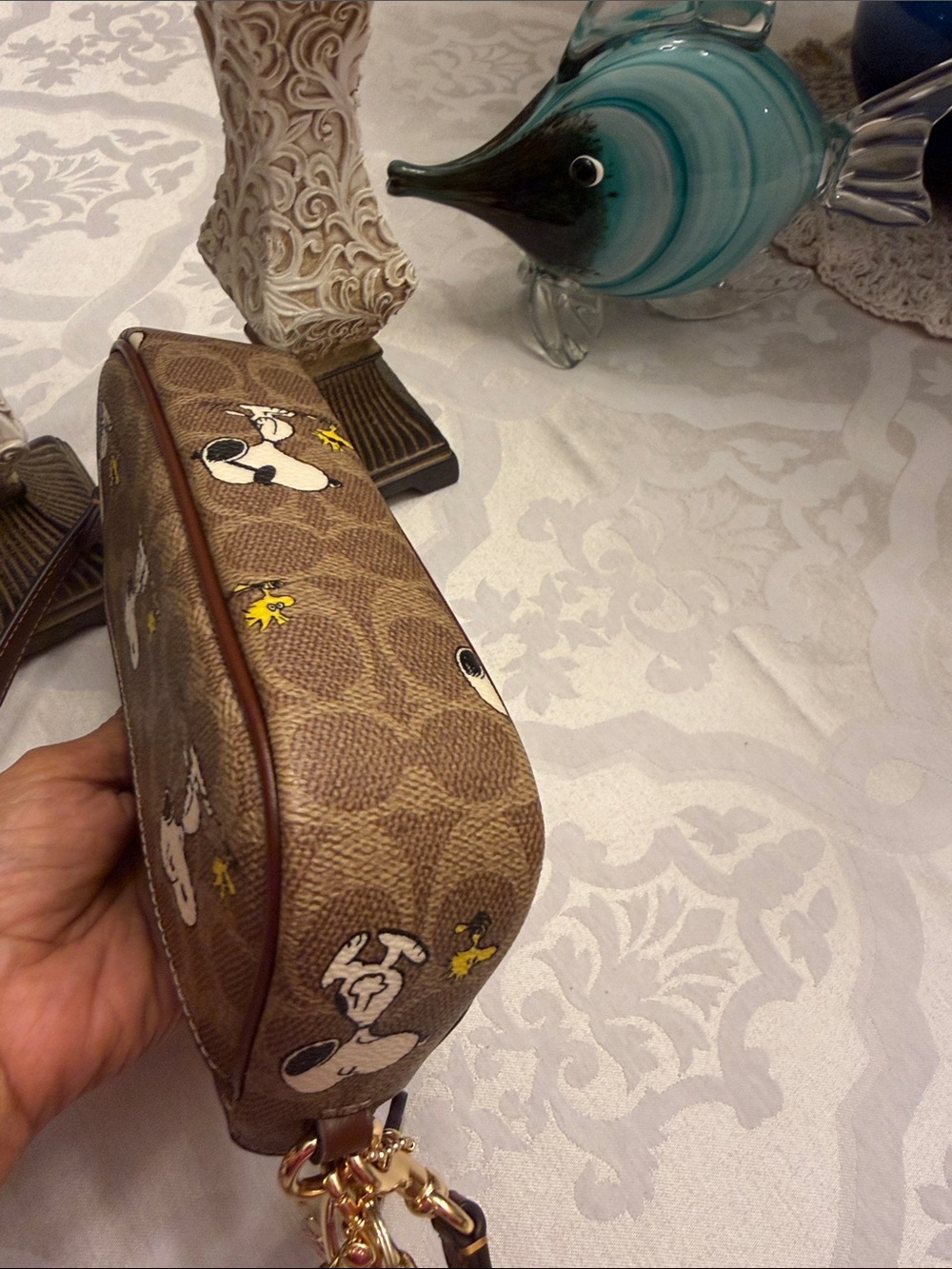 NWOT Coach X Peanuts Shoulder bag & Crossbody: Snoopy & Woodstock - Picture 7 of 11